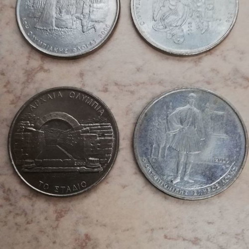 500 Drachma Coins Athens 2004, Pack of 4