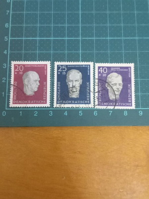 Γραμματόσημα Γερμανίας DDR 1957 Resistance Heroes like new