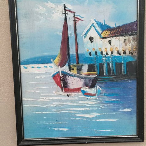 Painting like new with sailing ship theme