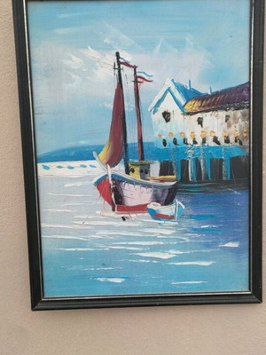 Painting like new with sailing ship theme