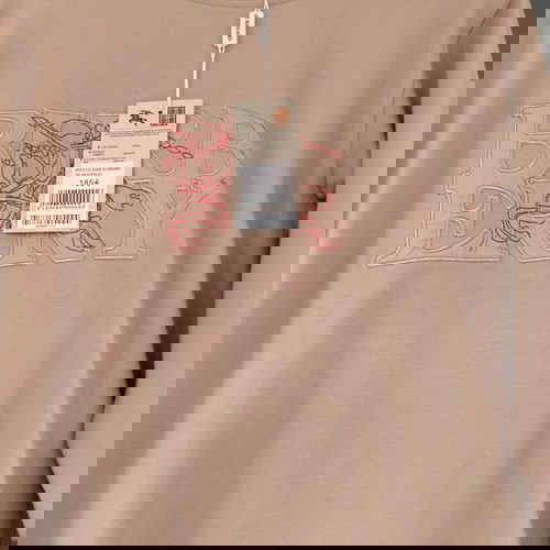 Burberry памучна унисекс тениска нова, бежова, размер L