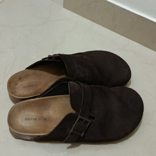 Zara Home brown leather clogs used, size 37