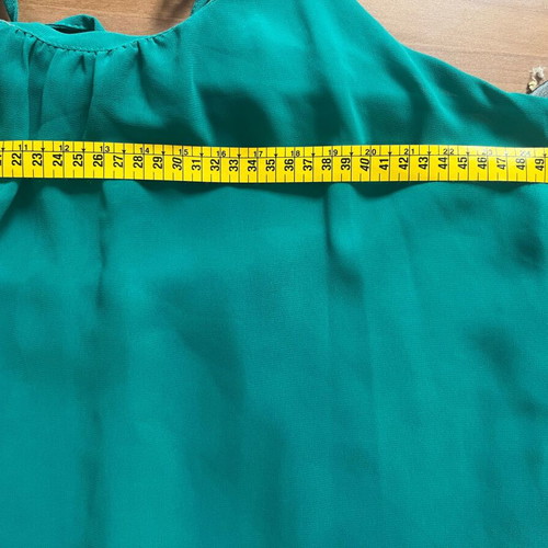 Backless mini dress L used, green, thin fabric with lining