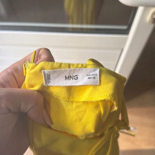 Mango yellow jumpsuit Small new without tag
