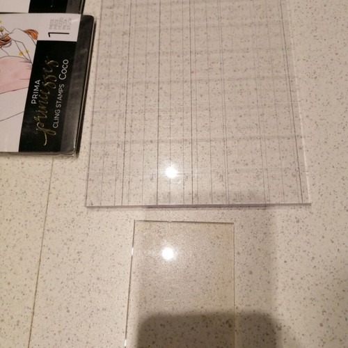 Stamp, stensil and paint set used