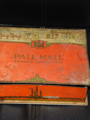 Tin Box Pall-Mall Famous Cigarettes Used