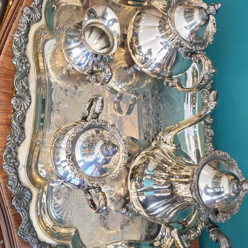 Sheffield Silver Co. Serving Set complete 5 pieces like new