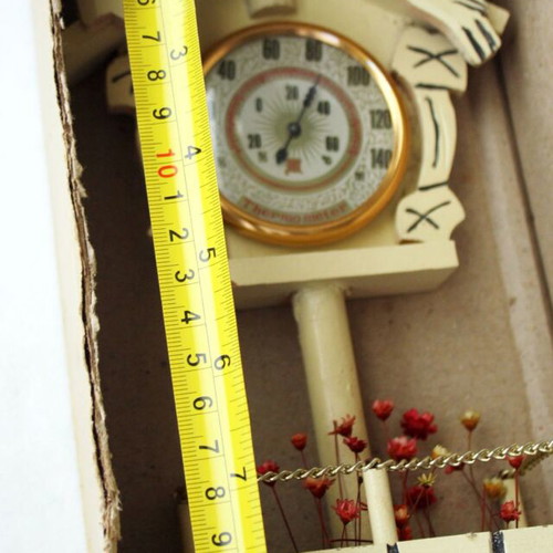 Vintage 70's Wooden Thermometer new from Taiwan