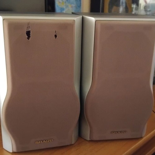 Sharp CP-XL40H bookshelf speakers used, vintage micro hi-fi