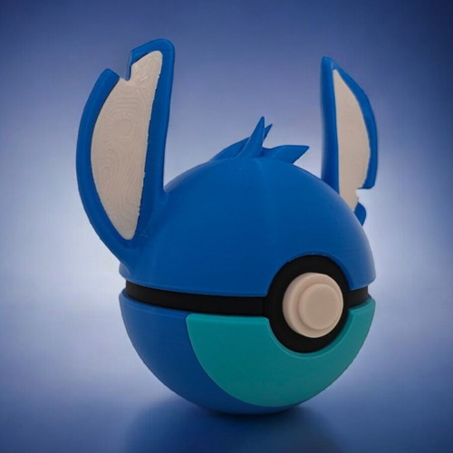 Stitch Pokéball 3D printed figure