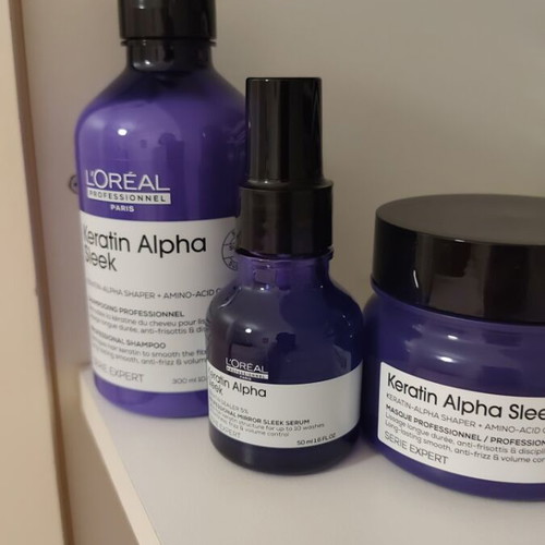 L'Oréal Professionel Keratin Alpha Sleek set with Moroccanoil treatment new