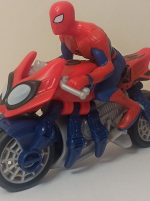 Kinder Spiderman motorcycle like new