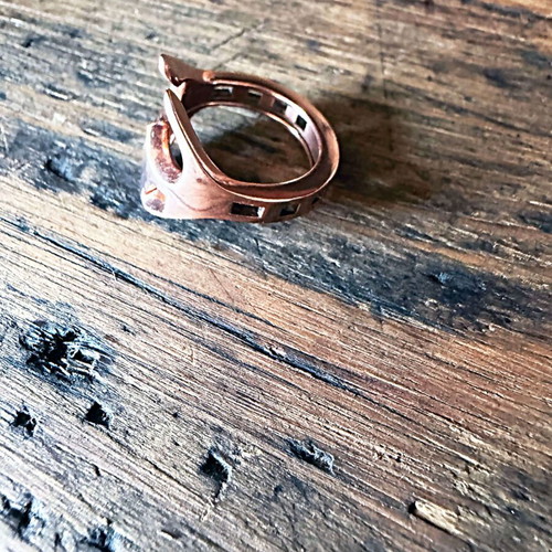 Zodiac Series Taurus Ring Size 56 EU Copper Polished