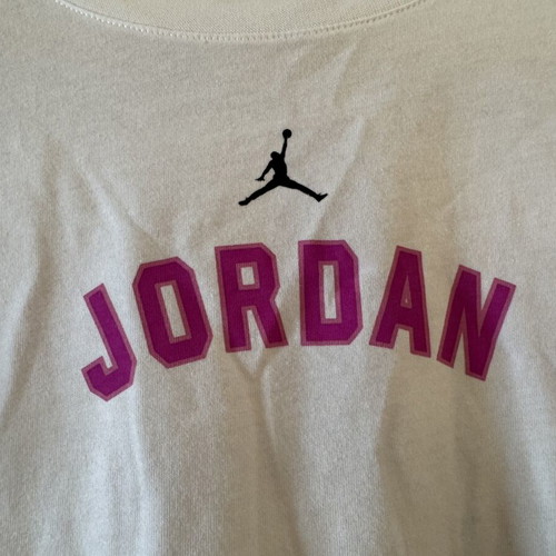 Jordan by Nike crop T-shirt white size L 12-13 years like new