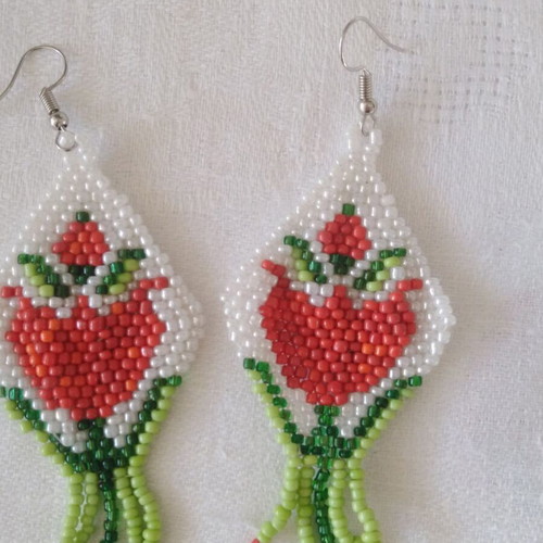 Handmade beaded earrings, new unique pieces
