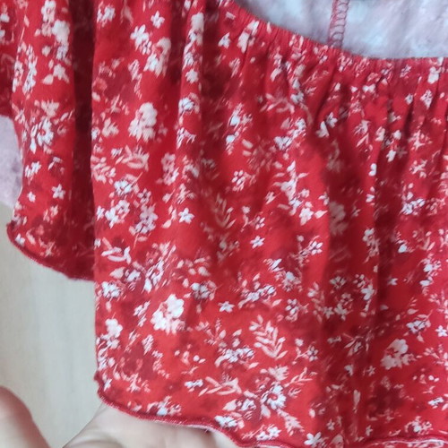 Midi dress red viscose Bodyflirt Large like new