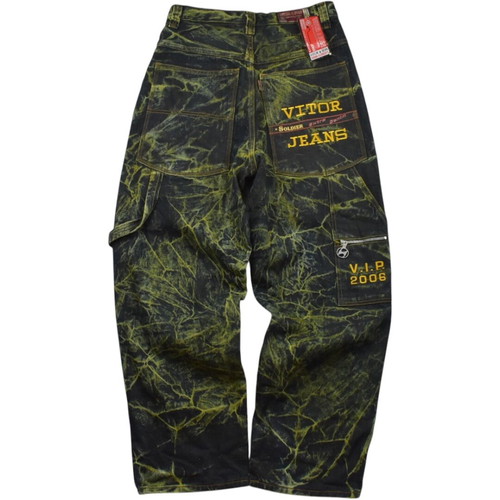 Vitor & Son Baggy Cargo Jeans Acid Wash vintage Y2K used