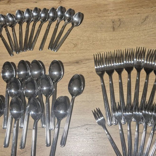 Cutlery set used, 58 pieces