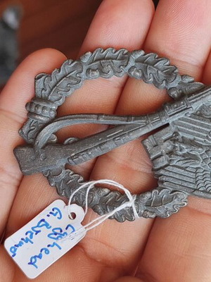 Isa Infantry Assault Badge Wermacht used, authentic