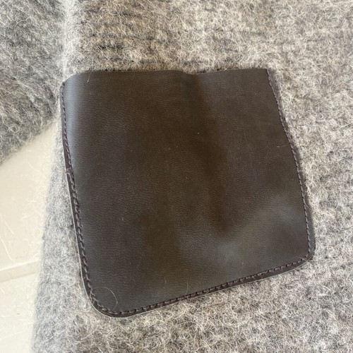 Zara baby grey Montgomery-style coat with leather pockets