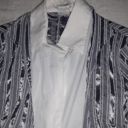Nara Camicie shirt like new, grey and silver with belt