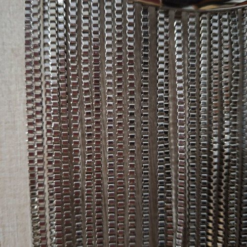 H&M long silver steel necklace