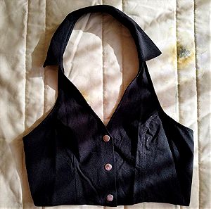 crop top vest/γιλέκο μπλουζακι