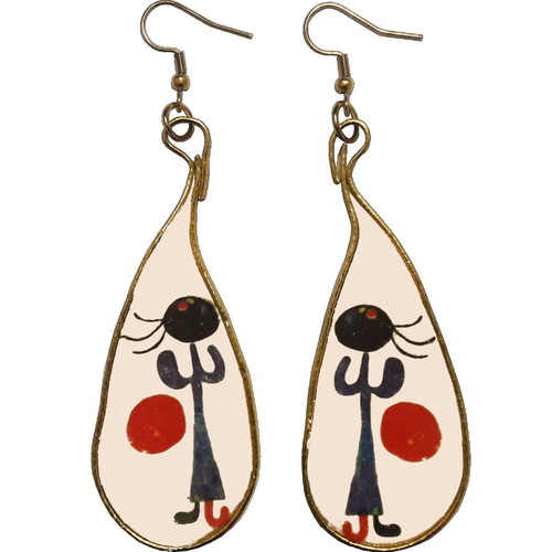 Joan Miró large earrings made to order with 1958 design
