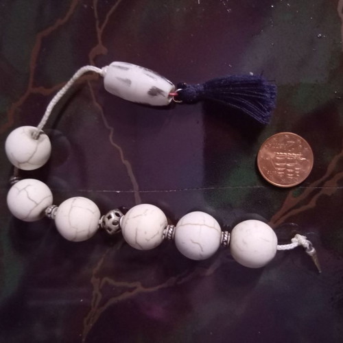 Worry beads with 15mm haolite beads new