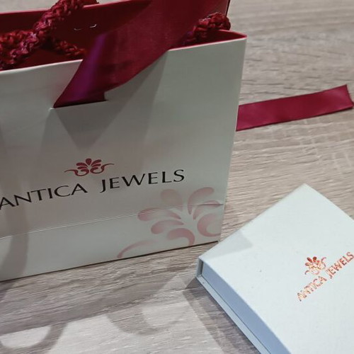 Antica jewelry box and paper bag like new