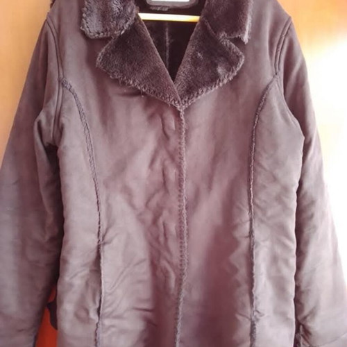 Brown Suede Shearling Jacket size XL like new