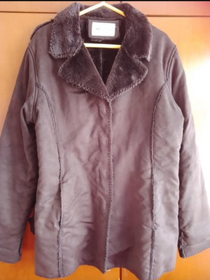 Brown Suede Shearling Jacket size XL like new