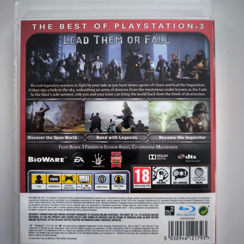 Dragon Age Inquisition PS3 game like new, PlayStation 3