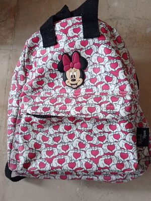 Mini kids bag like new, backpack white and red