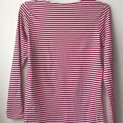 Primark striped long sleeve blouse like new, red-white, size L