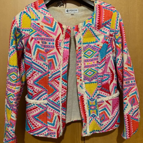 Ethnic jacket like new, cotton, size medium, multicolor