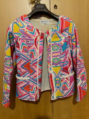 Ethnic jacket like new, cotton, size medium, multicolor