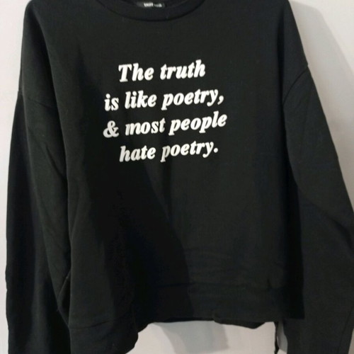 Women's black sweatshirt with special sleeve like new