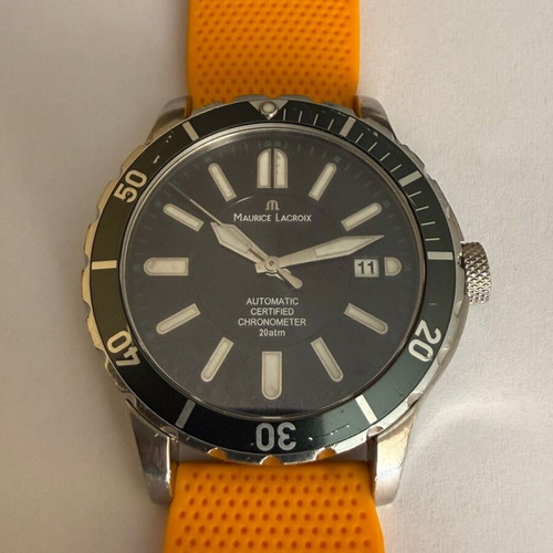 Maurice Lacroix Miros Diver Chronometer limited edition used, black and silver