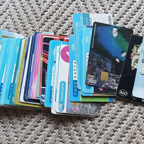Greek phone cards used, pack of over 80