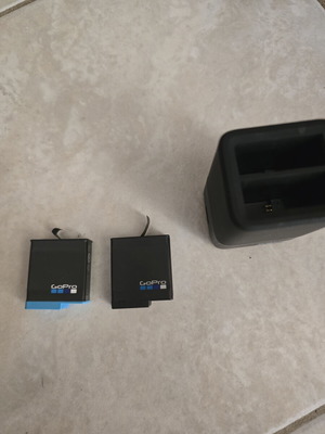 GoPro7 battery charger with 2 genuine batteries