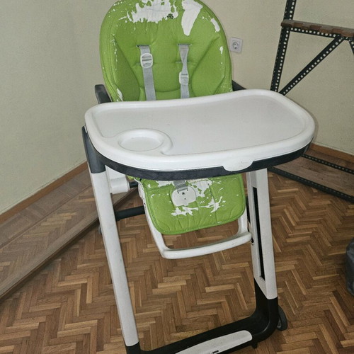 Peg Perego Siesta high chair used, green with wear