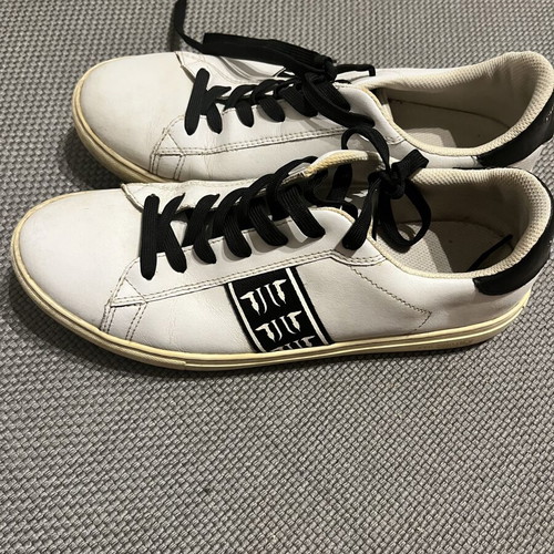 Trussardi jeans sneakers used, size 44, black and white