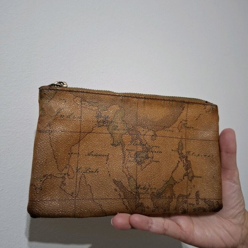 Alviero Martini 1a Classe wallet used, brown 19x12