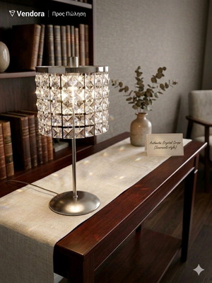 Table lamp with crystals like new