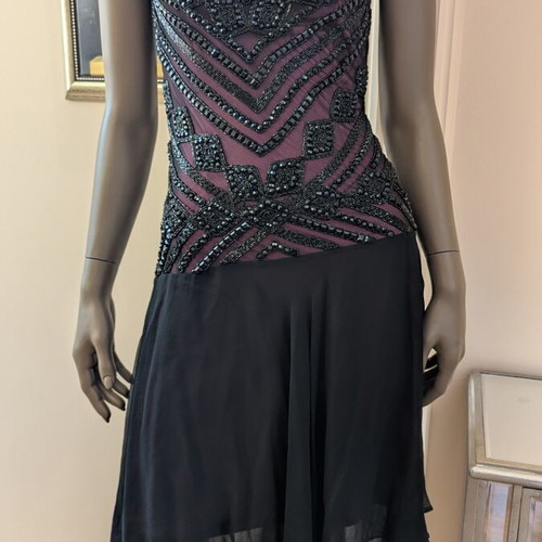AfterShock London Luxury Cocktail Dress New, Black and Pink