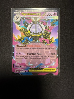 Pokemon Mega Chandelure EX #38 Pitch Black card new