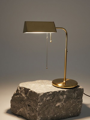 Brass table lamp Sölken Leuchten used, 1970s