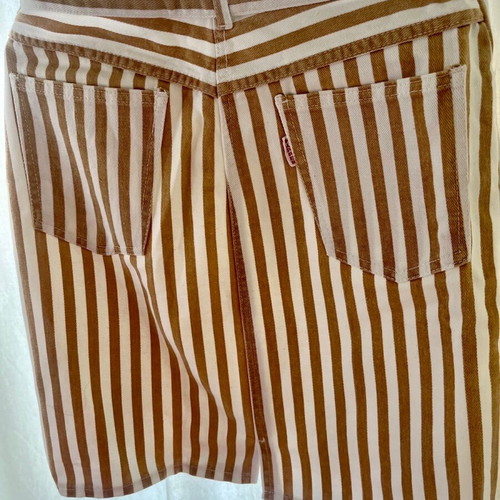 Original Vintage high-waisted denim skirt like new, beige