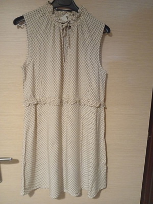 H&M dress like new, 100% viscose, beige, size M